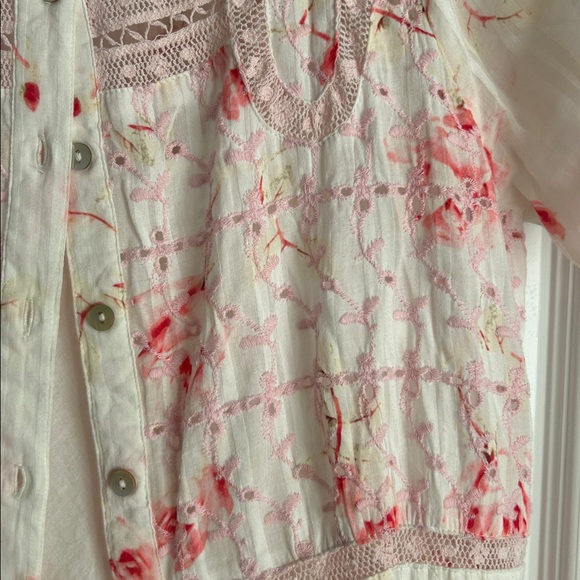 LoveShackFancy floral maxi button front dress with slip - Picture 5 of 10